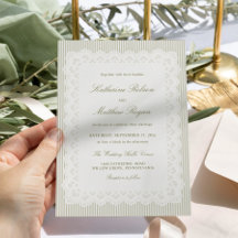 Vintage Striped Green Lace Wedding