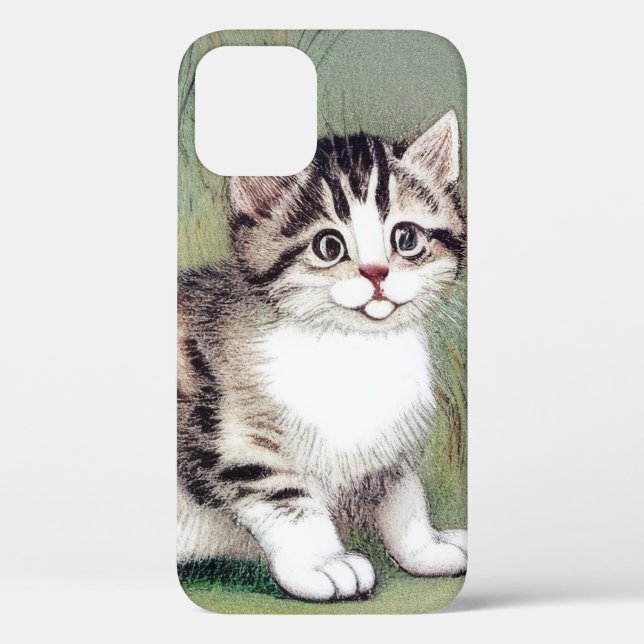 Vintage Striped Kitten Illustration Case-Mate iPhone Case (Back)