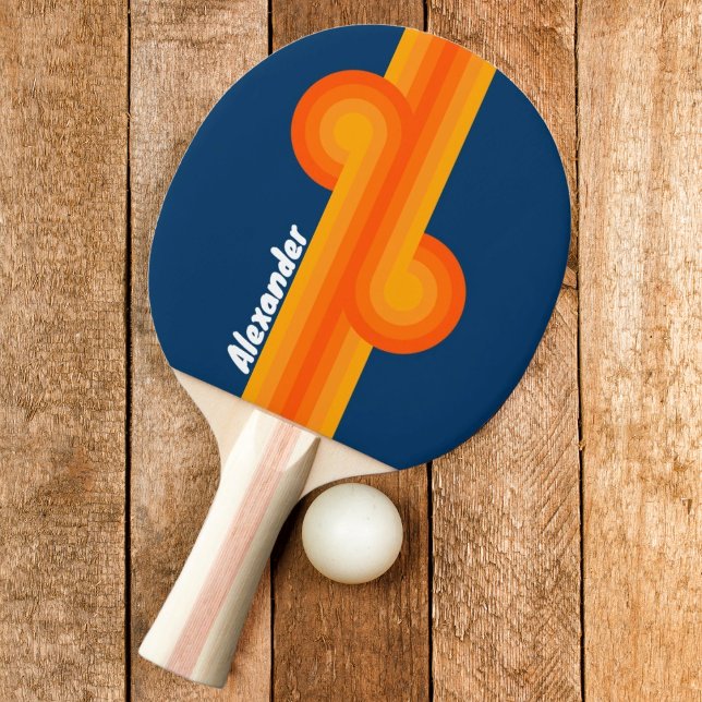 Vintage Striped Loop with Name Ping Pong Paddle (Creator Uploaded)