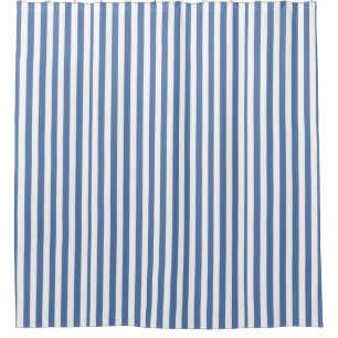 vintage stripes blue retro pattern shower curtain