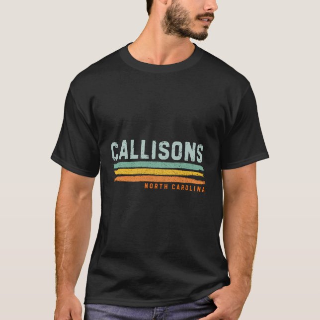 Vintage Stripes Callisons Nc T-Shirt (Front)