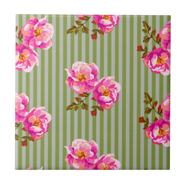 Vintage stripes tile (Front)