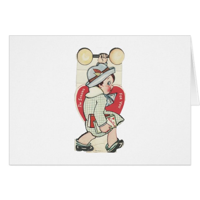 Vintage "Strong Man" Valentine (Front Horizontal)