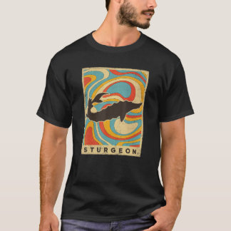 Vintage Sturgeon Fish Lover Animal Retro Style T-Shirt