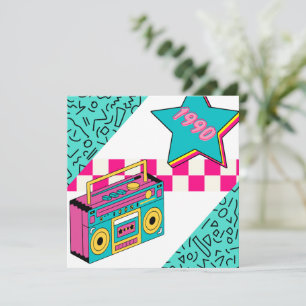 Vintage Style 1990 Stereo Thank You Card