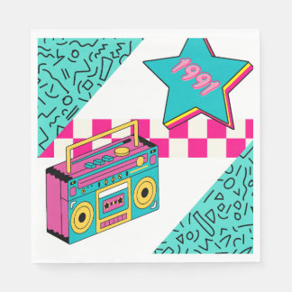 Vintage Style 1991 Stereo Napkin