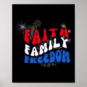 Vintage Style 4th Of July Usa Independence Day Pat Poster