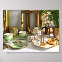 Vintage Style Afternoon Tea Poster