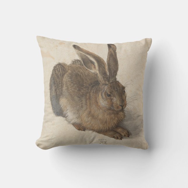 Vintage-Style Albrecht Dürer - Hare Cushion (Front)
