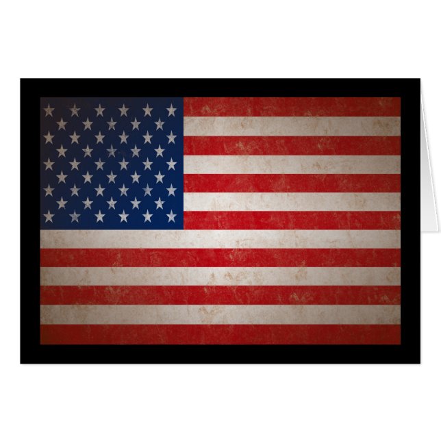 Vintage Style American Flag Patriotic Design (Front Horizontal)