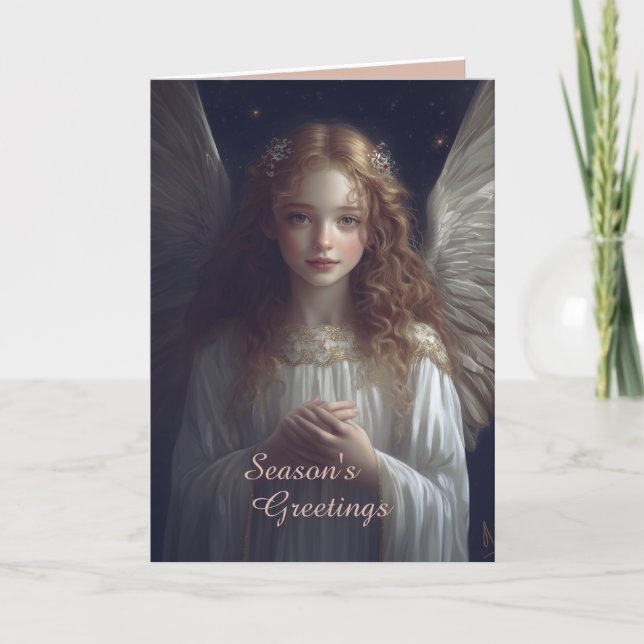 Vintage Style Angel Greeting Card (Front)