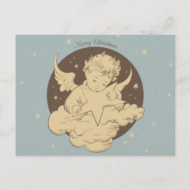 Vintage Style Angel Postcard (Front)