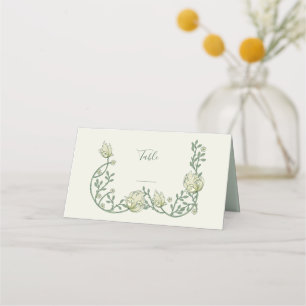 Vintage style art nouveau number place card