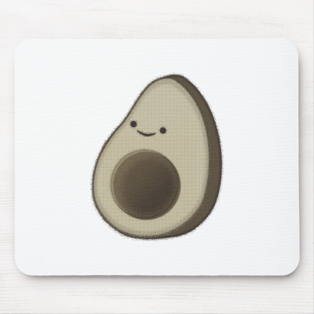 Vintage Style Avocado Drawing Mouse Pad (Front)