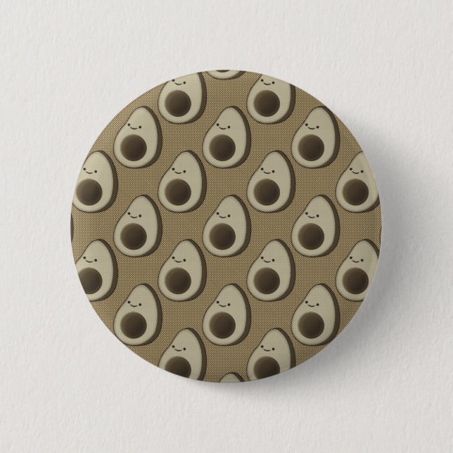 Vintage Style Avocado Pattern 6 Cm Round Badge (Front)