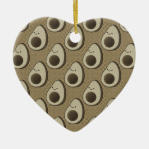 Vintage Style Avocado Pattern Ceramic Tree Decoration