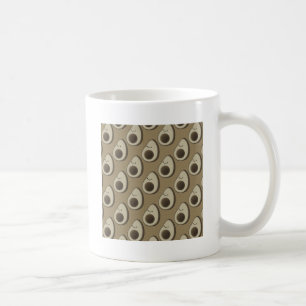 Vintage Style Avocado Pattern Coffee Mug