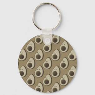 Vintage Style Avocado Pattern Key Ring