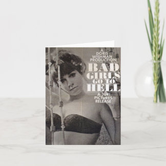 Vintage-Style "Bad Girls Go to Hell" Note Card