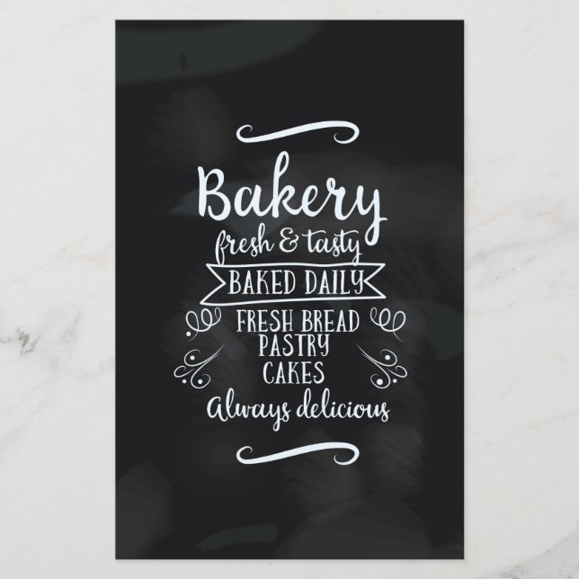 Vintage style Bakery Chalkboard poster (Front)