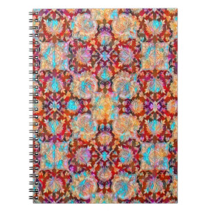 Vintage Style Baroque Colourful Spiral Notebook