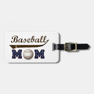 Vintage Style baseball mum Luggage Tag
