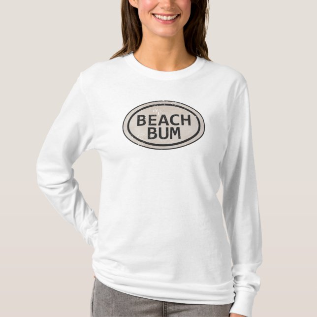 Vintage Style Beach Bum Beach Tag Shirt (Front)