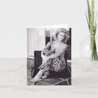 Vintage-Style Beautiful Woman Note Card