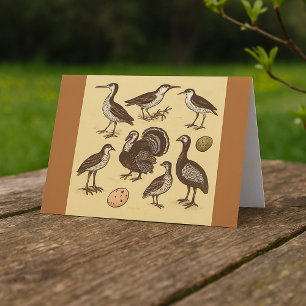 Vintage Style Birds Card