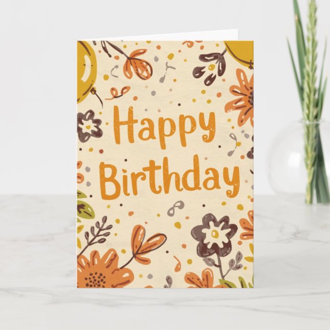 Vintage style birthday card (Front)