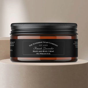 Vintage Style Black Cosmetics Jar Label