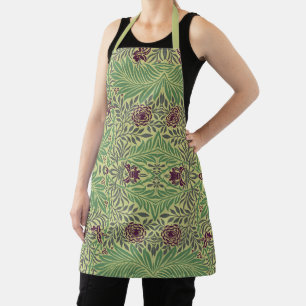 Vintage-style blue color botanical pattern apron