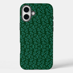 Vintage-style blue color botanical pattern Case-M iPhone 16 Plus Case