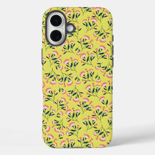 Vintage-style blue color botanical pattern Case-M iPhone 16 Plus Case