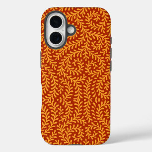 Vintage-style blue color botanical pattern  Case-M iPhone 16 Case
