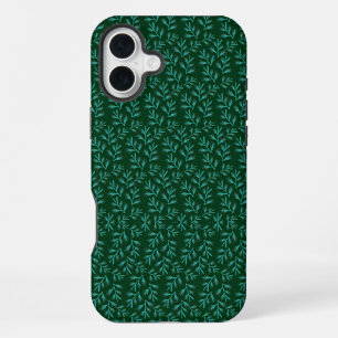 Vintage-style blue color botanical pattern Case-M iPhone 16 Plus Case