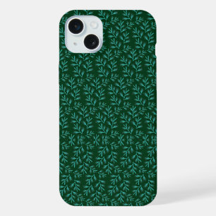 Vintage-style blue color botanical pattern Case-M iPhone 15 Plus Case