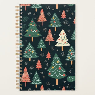 Vintage-style blue color botanical pattern planne planner