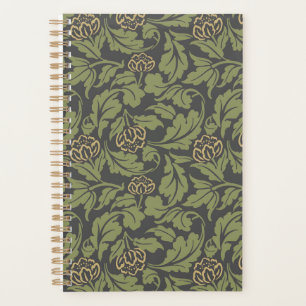 Vintage-style blue color botanical pattern planne planner