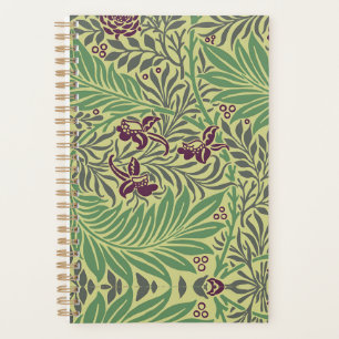 Vintage-style blue color botanical pattern planne planner