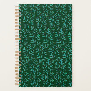 Vintage-style blue color botanical pattern planne planner