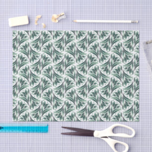 Vintage-style blue color botanical pattern tissue paper
