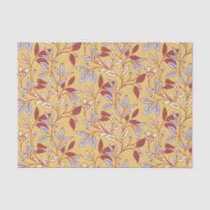 Vintage-style blue color botanical pattern  tissue paper