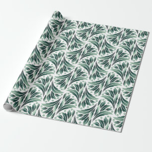 Vintage-style blue color botanical pattern wrappi wrapping paper