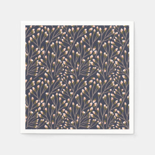 Vintage-style blue colour botanical pattern  napki napkin