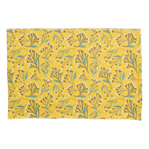Vintage-style blue colour botanical pattern  pillo pillowcase