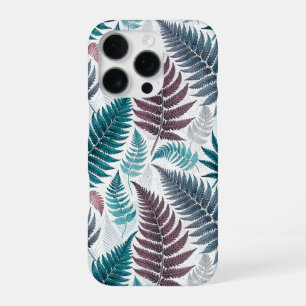 Vintage-style botanical fern leaves iPhone 16 pro case