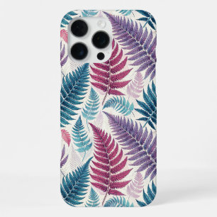 Vintage-style botanical fern leaves iPhone 16 pro max case