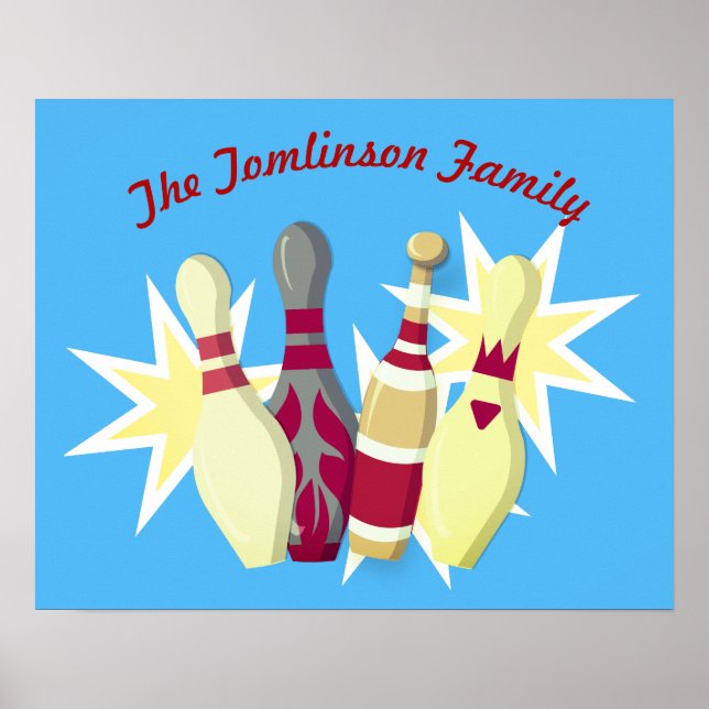Vintage-style Bowling Poster (Front)