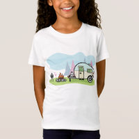 Vintage Style Camper Girls T-Shirt